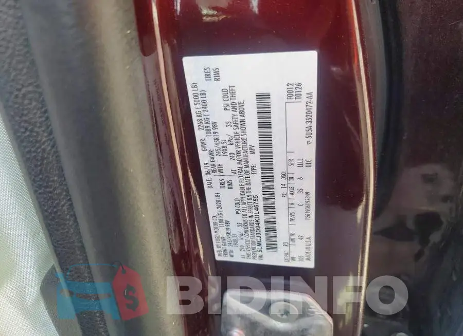 5LMCJ3D94KUL46755 Photo# 13