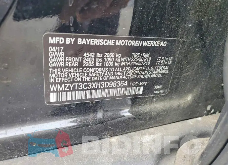 WMZYT3C3XH3D98364 Photo# 12