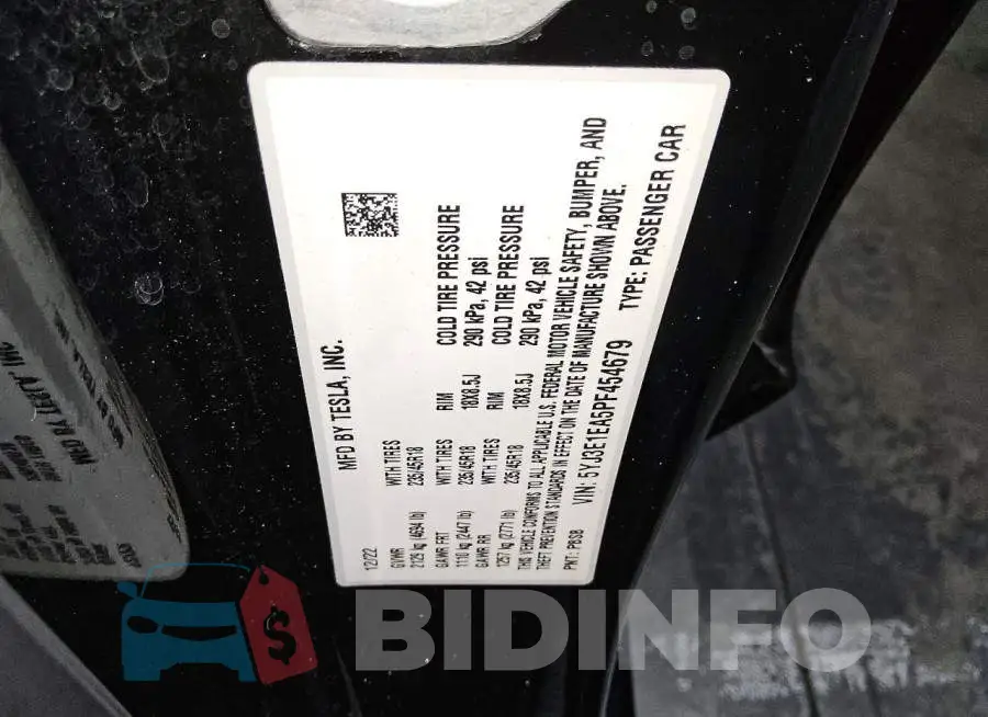 5YJ3E1EA5PF454679 Photo# 12