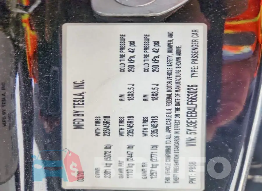 5YJ3E1EB4LF663026 Photo# 12