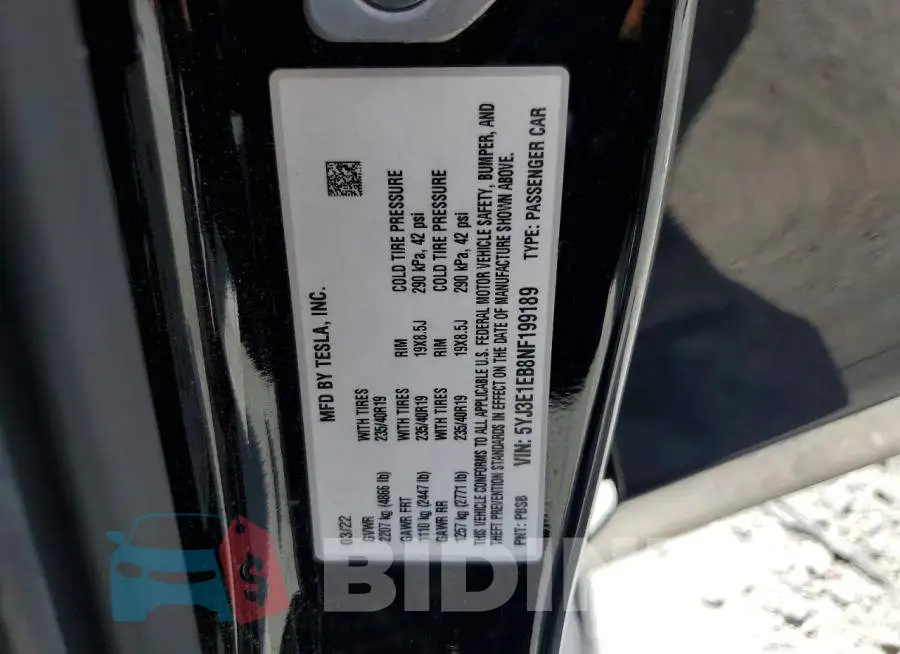5YJ3E1EB8NF199189 Photo# 13