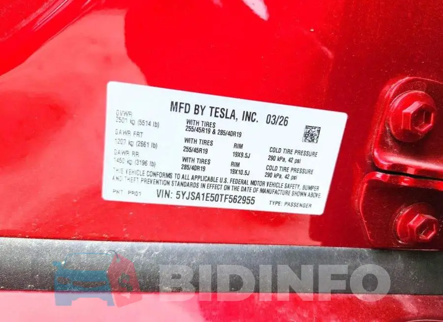 5YJSA1E50TF562955 Photo# 13