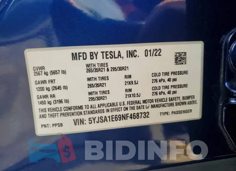 5YJSA1E69NF468732 Photo# 13