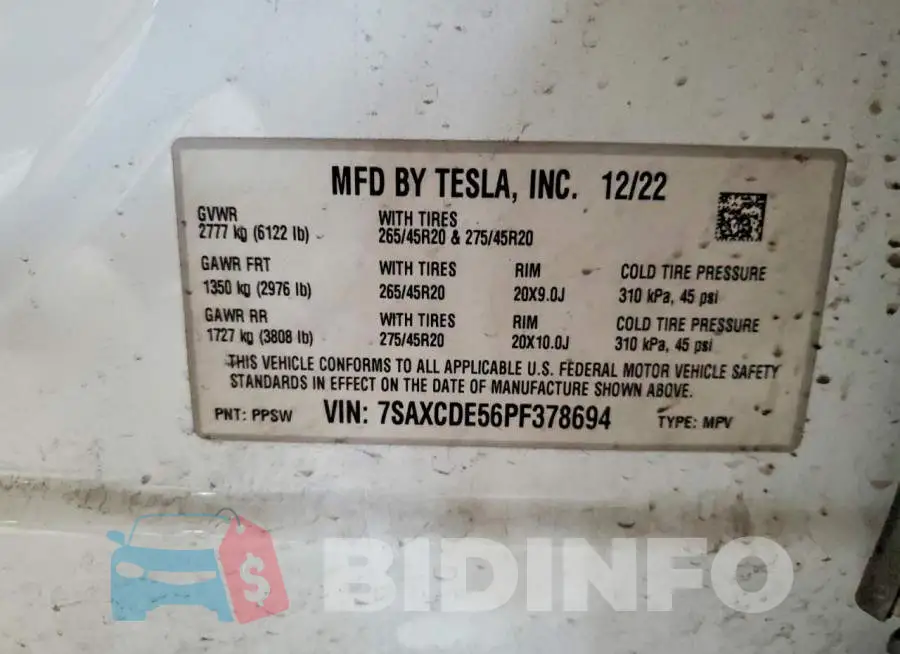7SAXCDE56PF378694 Photo# 13