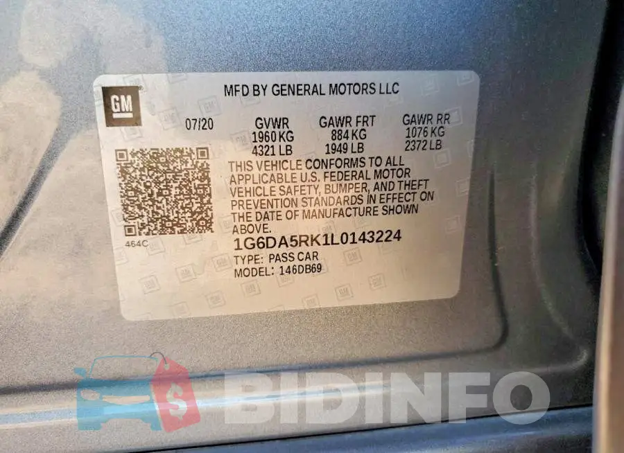 1G6DA5RK1L0143224 Photo# 12