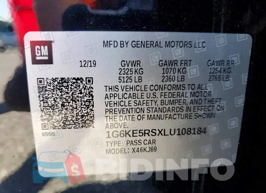 1G6KE5RSXLU108184 Photo# 12