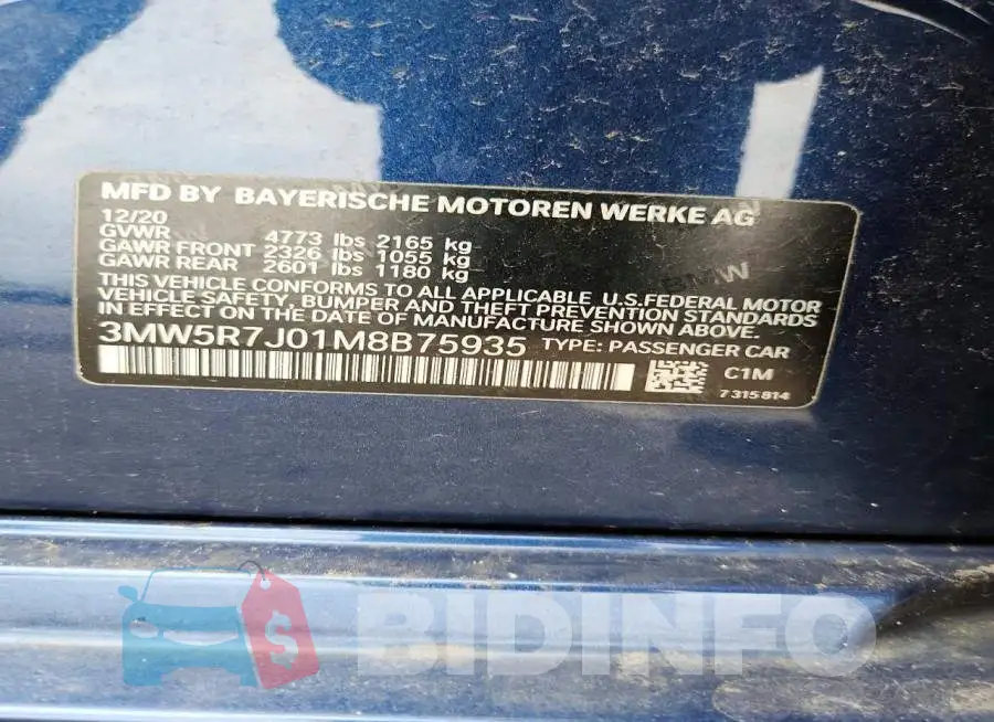 3MW5R7J01M8B75935 Photo# 13