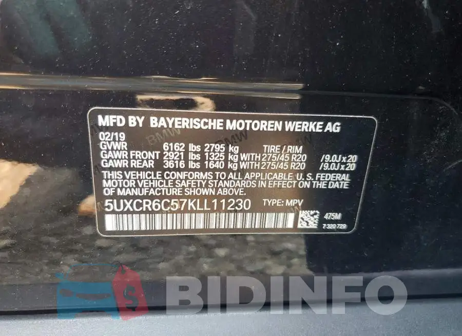 5UXCR6C57KLL11230 Photo# 13
