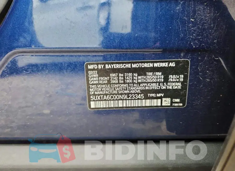 5UXTA6C00N9L23345 Photo# 13