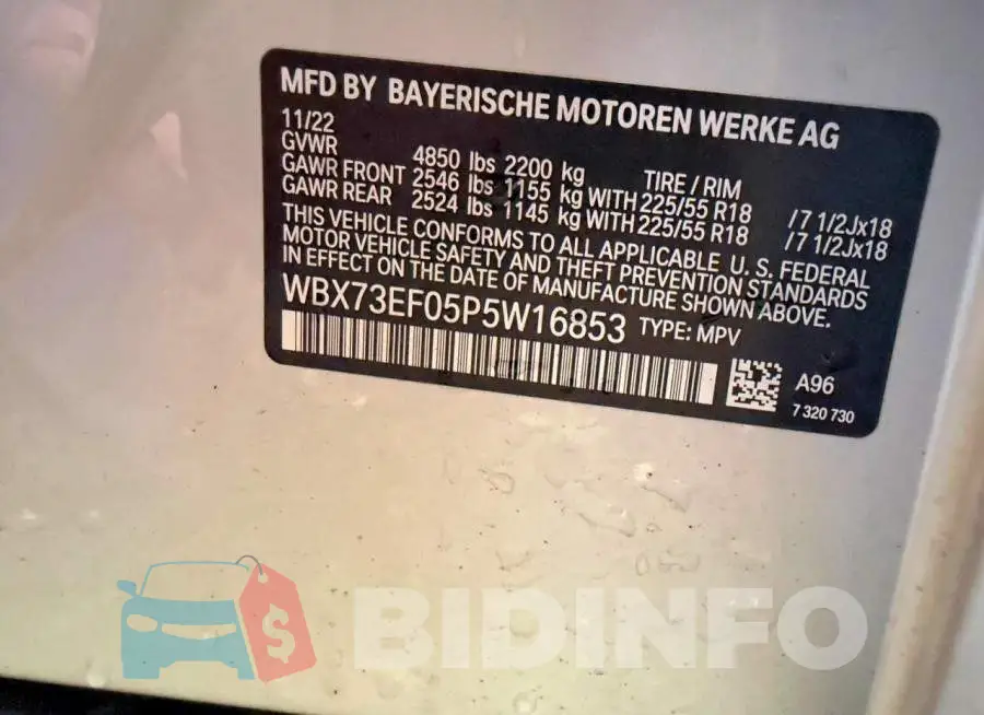 WBX73EF05P5W16853 Photo# 13
