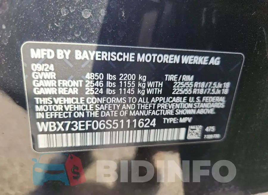 WBX73EF06S5111624 Photo# 14