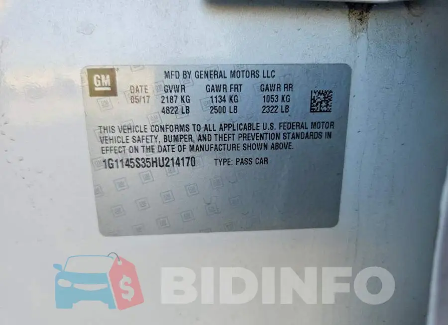 1G1145S35HU214170 Photo# 13