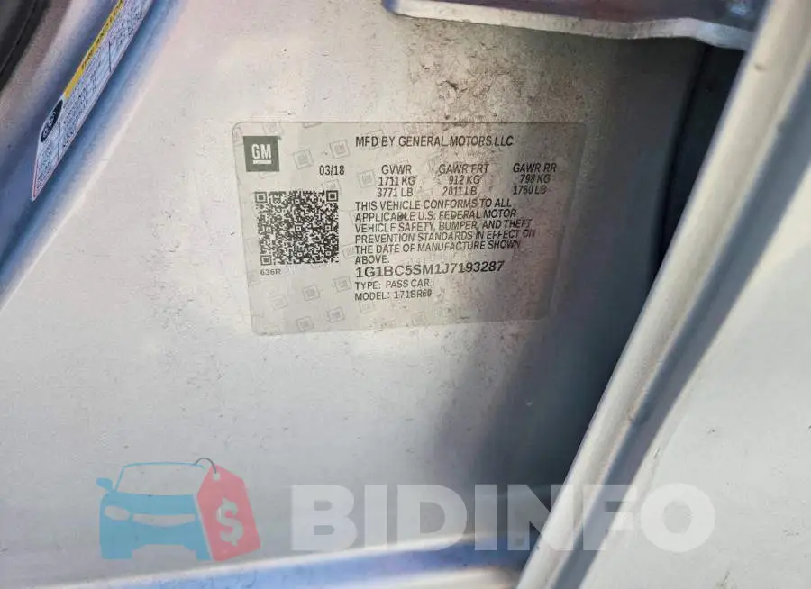 1G1BC5SM1J7193287 Photo# 12