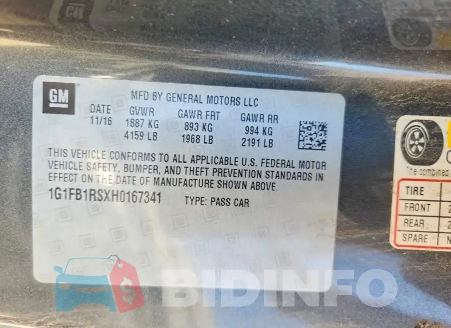 1G1FB1RSXH0167341 Photo# 12