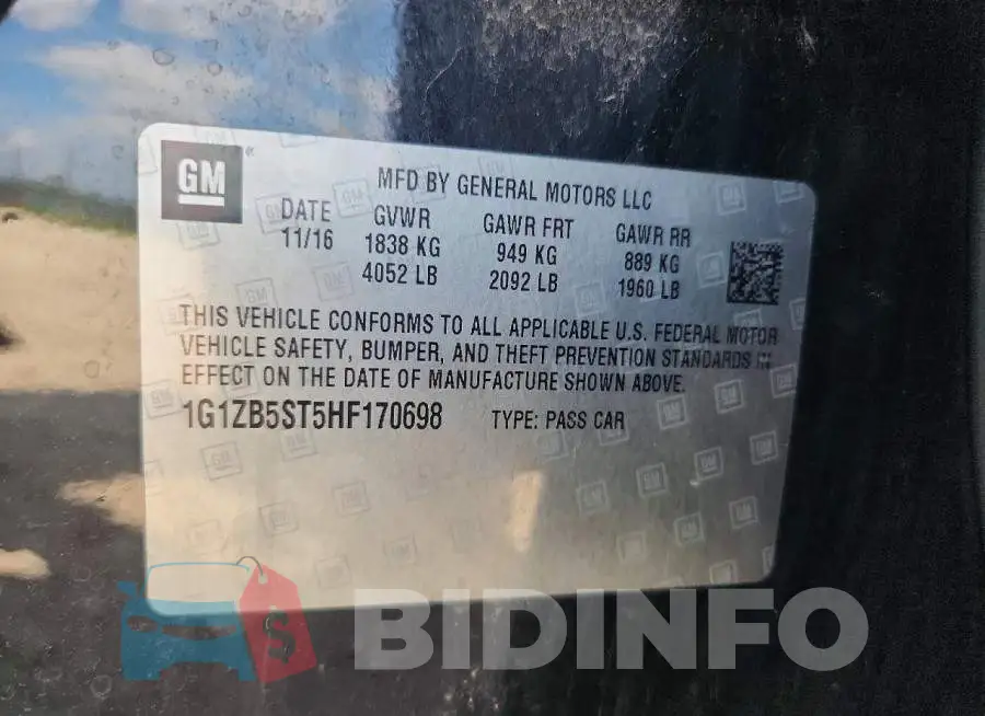 1G1ZB5ST5HF170698 Photo# 12