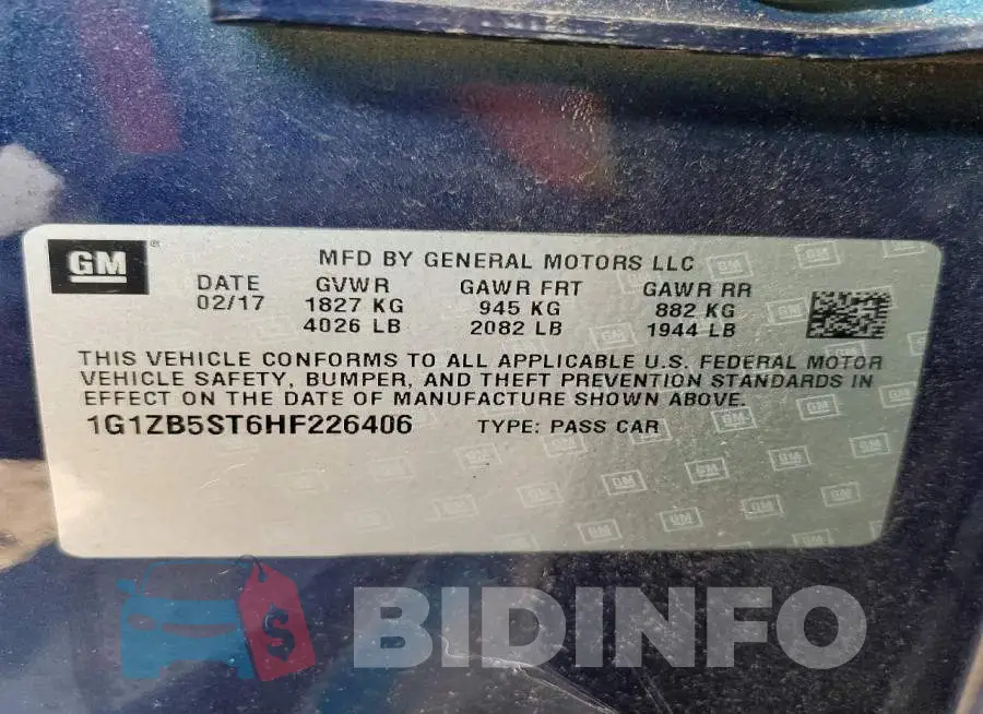 1G1ZB5ST6HF226406 Photo# 12