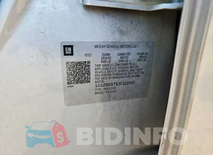 1G1ZB5ST6JF112542 Photo# 12