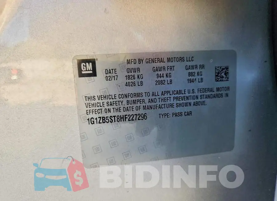1G1ZB5ST8HF227296 Photo# 12