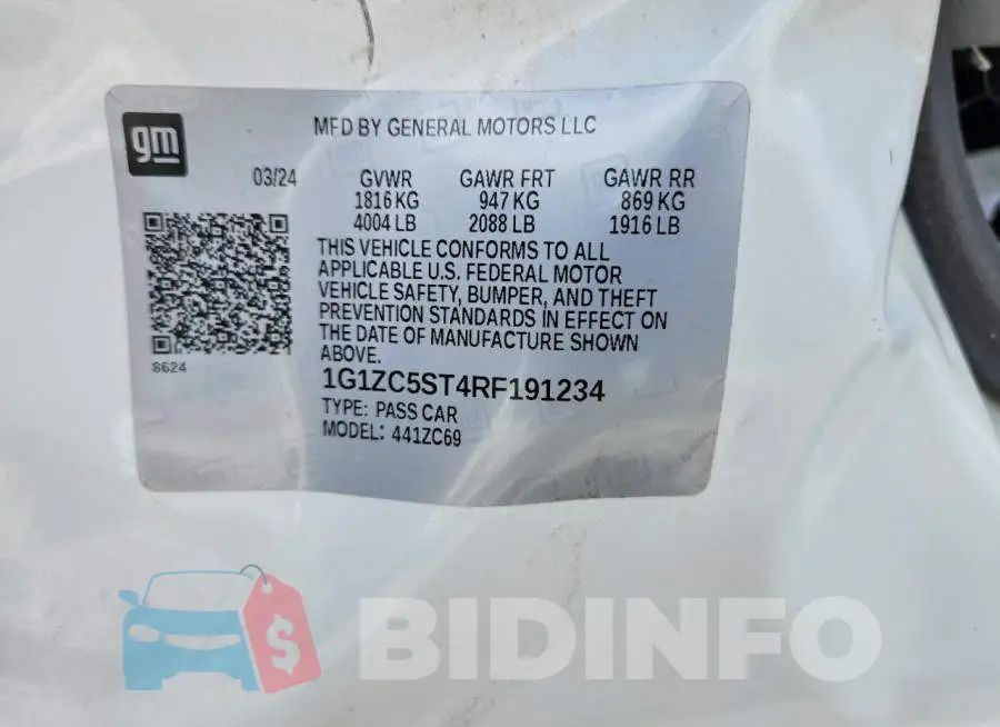 1G1ZC5ST4RF191234 Photo# 12