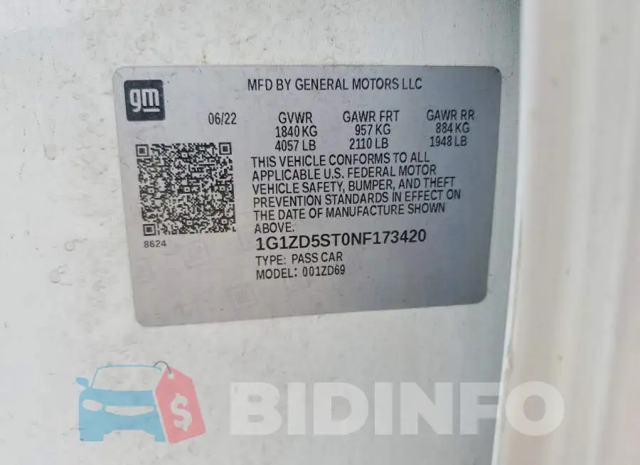 1G1ZD5ST0NF173420 Photo# 12