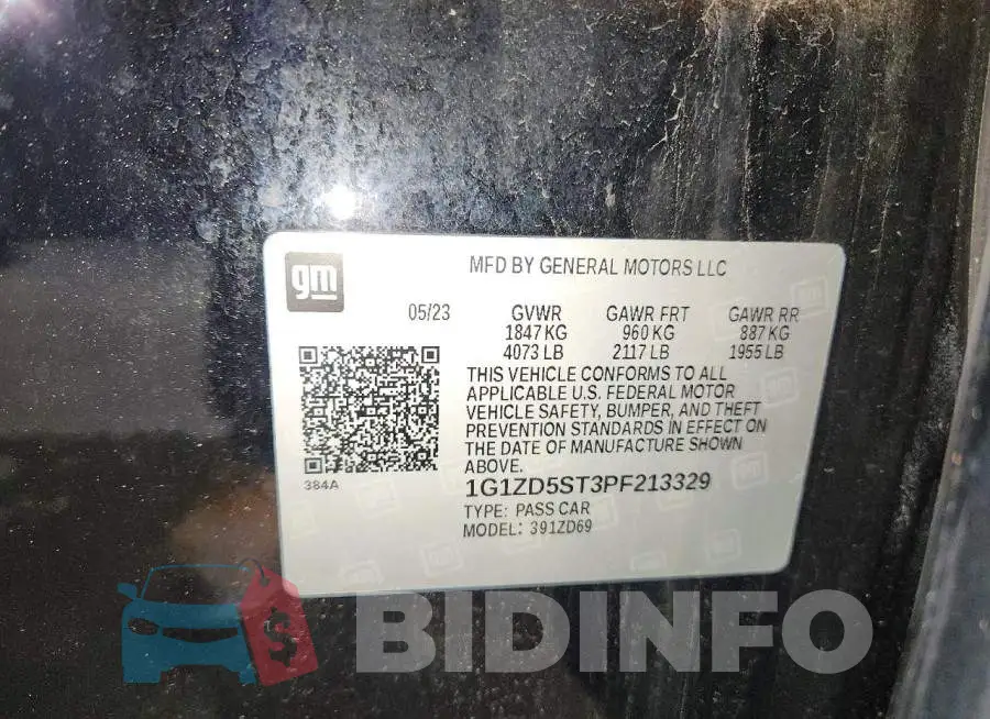 1G1ZD5ST3PF213329 Photo# 12