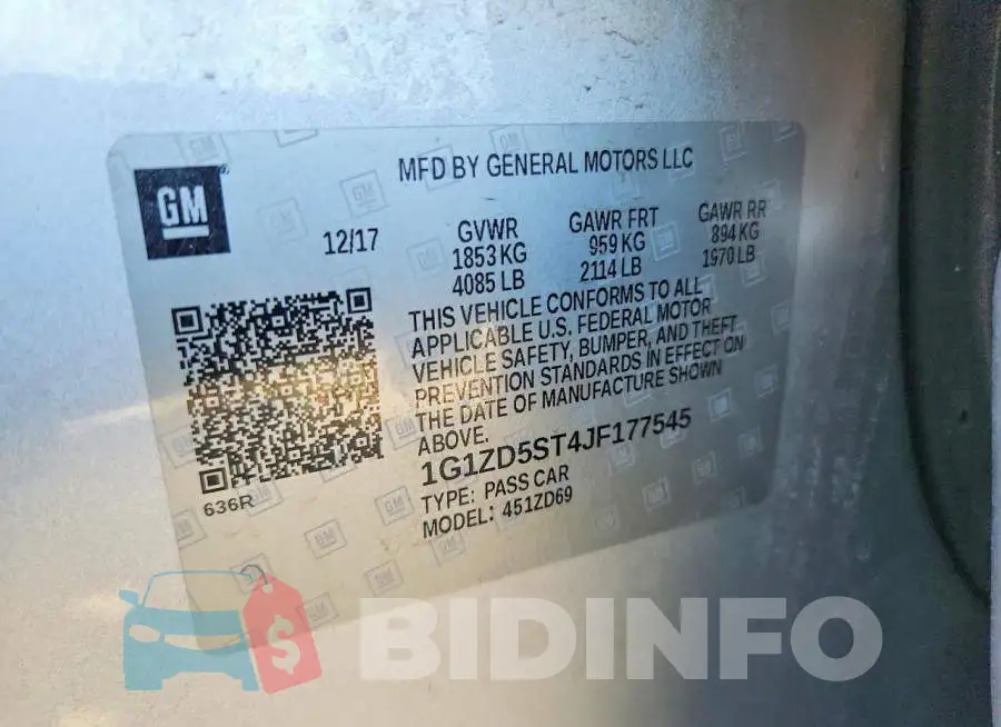 1G1ZD5ST4JF177545 Photo# 12