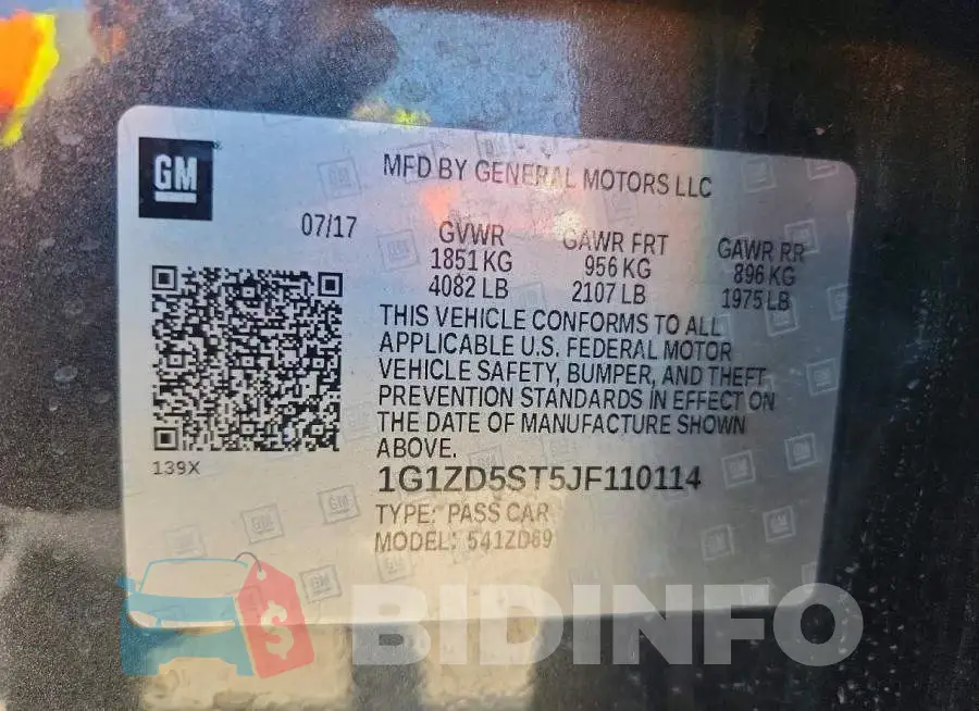 1G1ZD5ST5JF110114 Photo# 12
