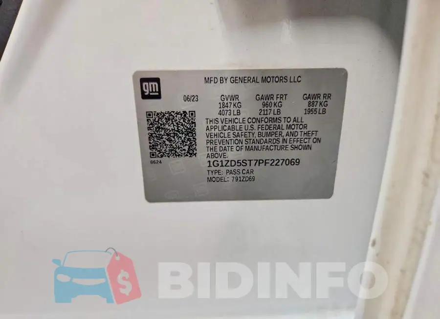 1G1ZD5ST7PF227069 Photo# 13