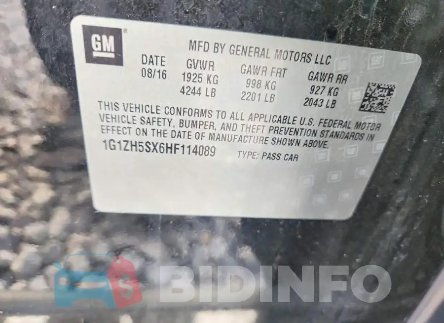 1G1ZH5SX6HF114089 Photo# 12