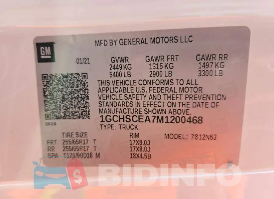 1GCHSCEA7M1200468 Photo# 13