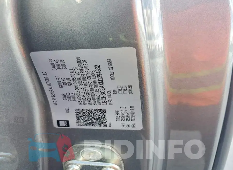 1GCHSCEAXM1294832 Photo# 12