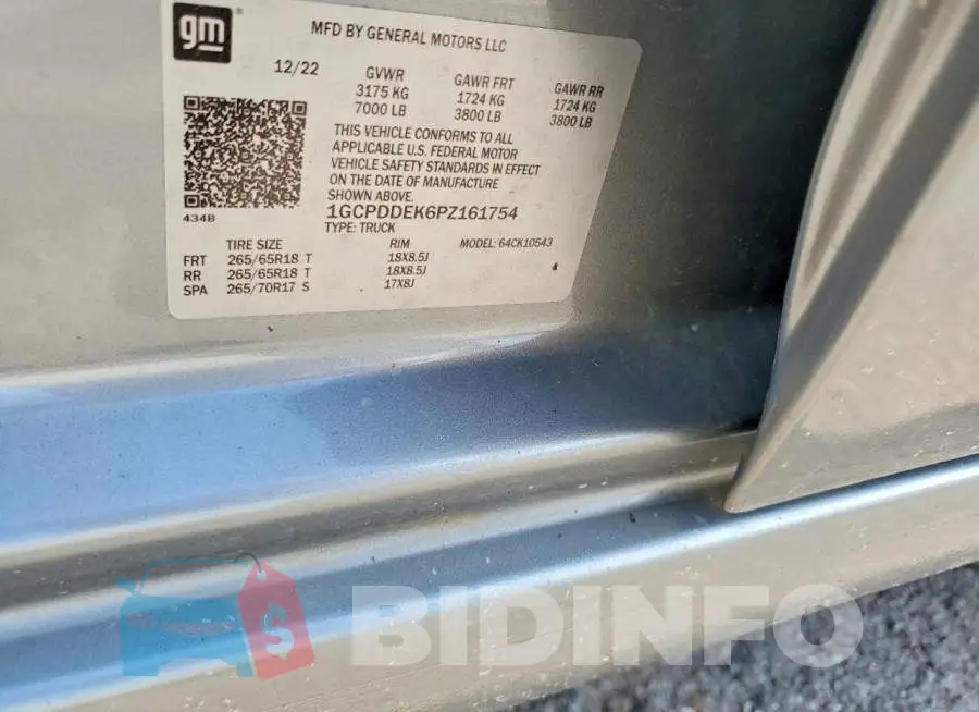 1GCPDDEK6PZ161754 Photo# 12