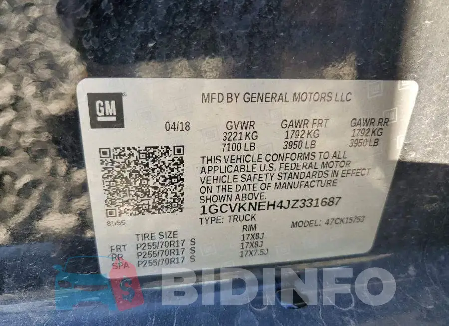 1GCVKNEH4JZ331687 Photo# 12