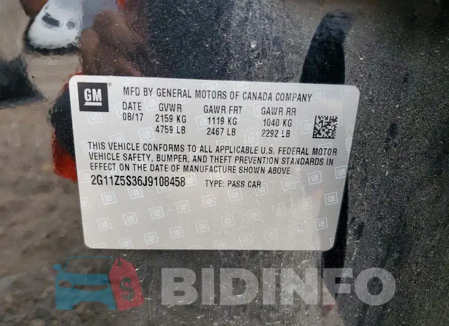 2G11Z5S36J9108458 Photo# 12