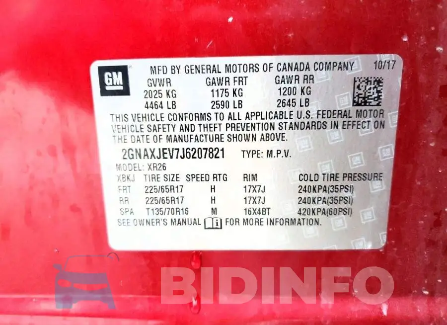 2GNAXJEV7J6207821 Photo# 13