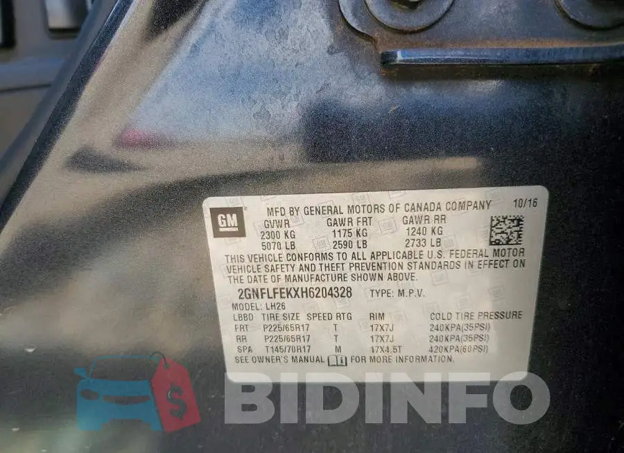 2GNFLFEKXH6204328 Photo# 13