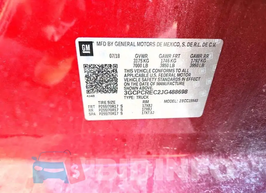 3GCPCREC2JG488698 Photo# 12