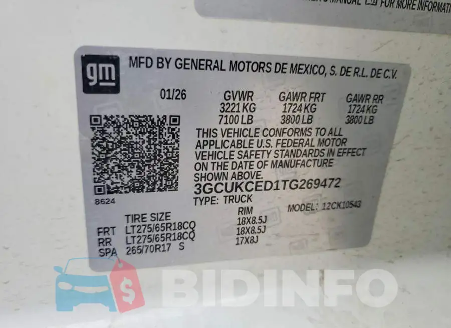 3GCUKCED1TG269472 Photo# 12