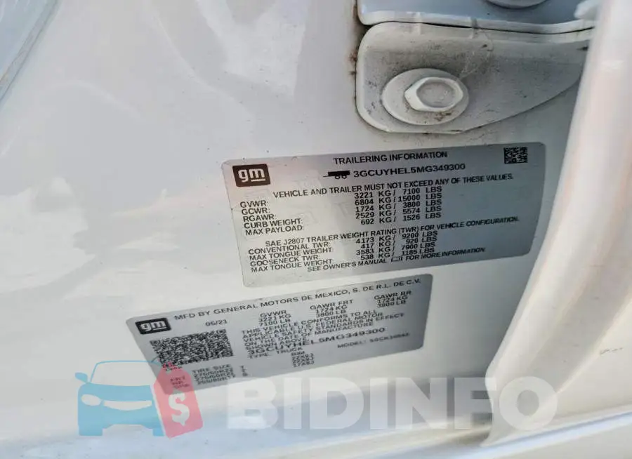 3GCUYHEL5MG349300 Photo# 12