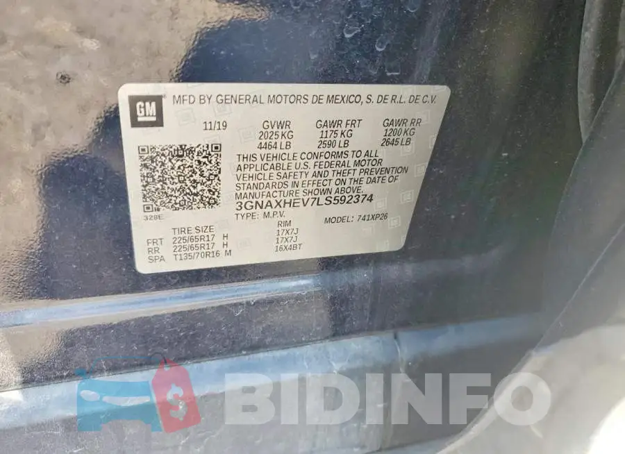 3GNAXHEV7LS592374 Photo# 12