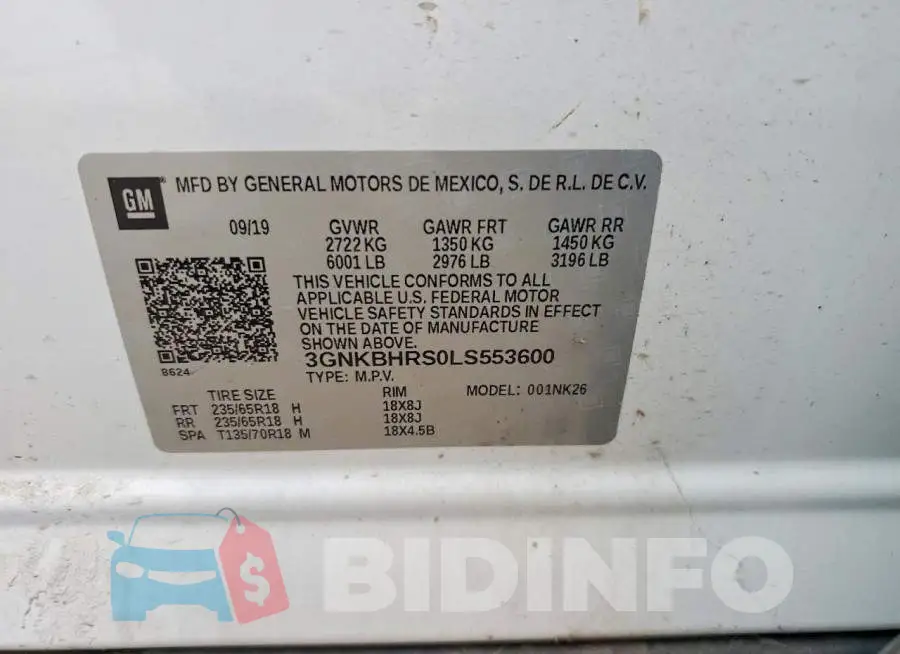 3GNKBHRS0LS553600 Photo# 14