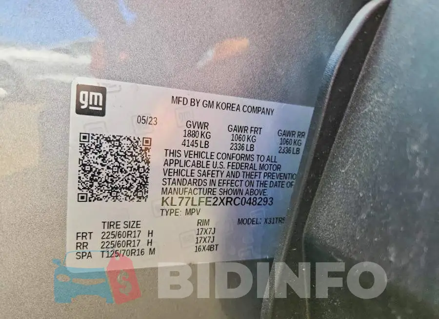 KL77LFE2XRC048293 Photo# 12