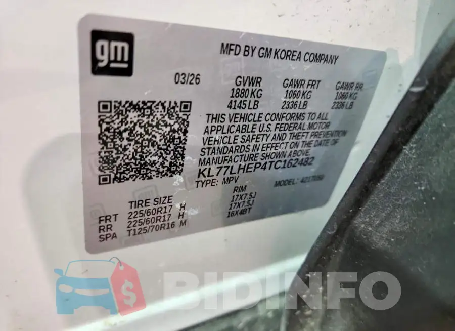 KL77LHEP4TC162482 Photo# 13