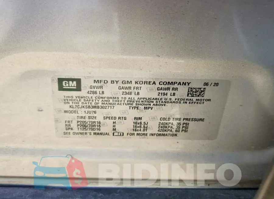 KL7CJKSB3MB302717 Photo# 13