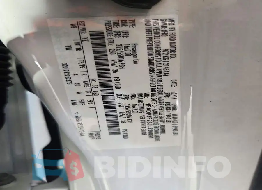 1FADP3F28JL230091 Photo# 12