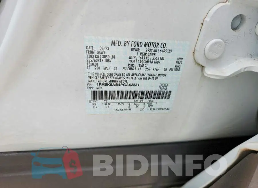 1FM5K8AB4PGA62531 Photo# 12