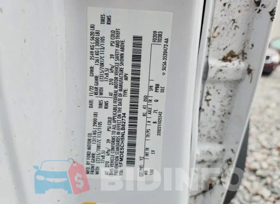 1FMDE5CH5NLB82734 Photo# 13