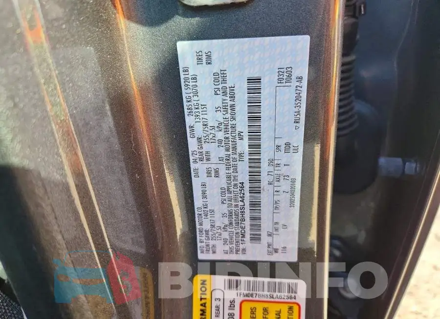 1FMDE7BH8SLA62564 Photo# 12