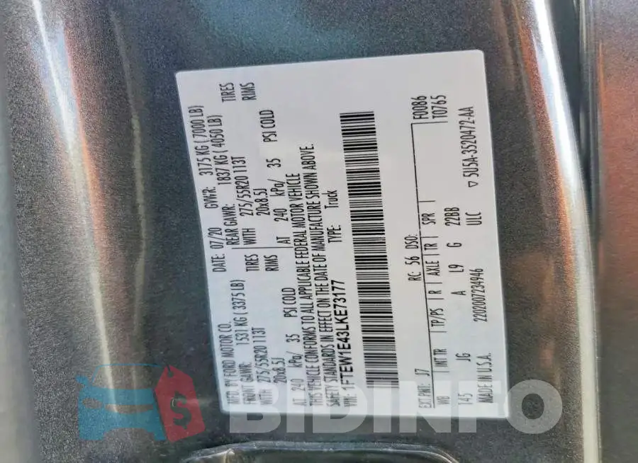 1FTEW1E43LKE73177 Photo# 12