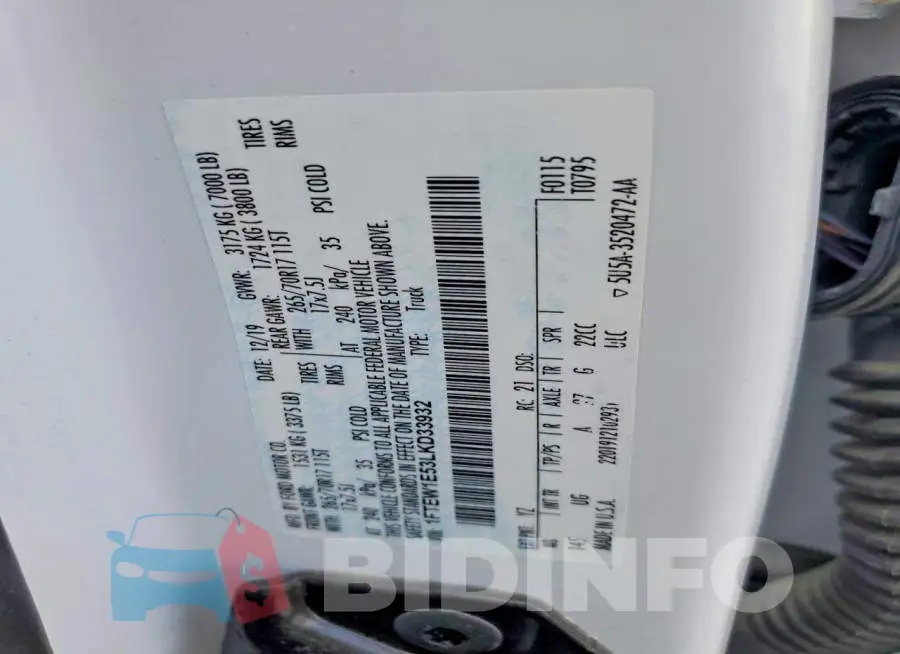 1FTEW1E53LKD33932 Photo# 12